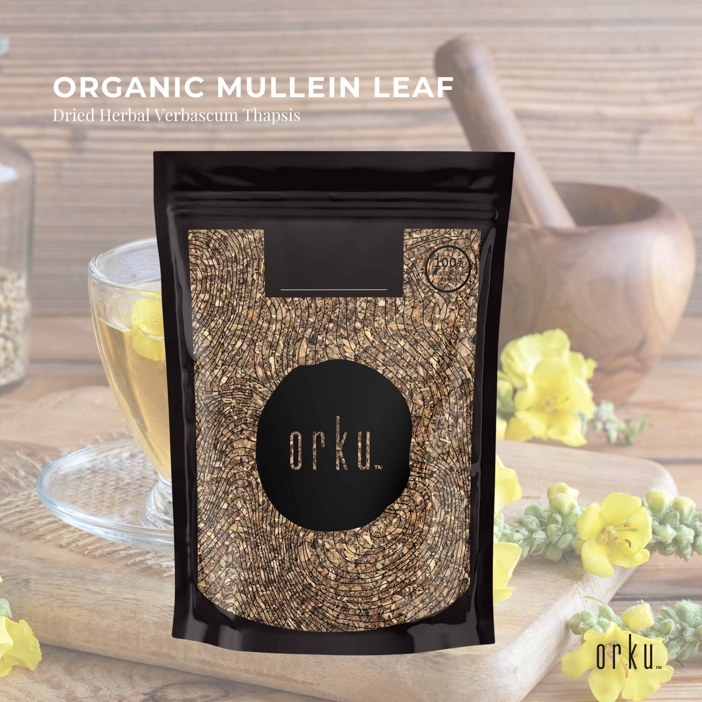 200g Organic Mullein Leaf - Dried Herbal Verbascum Thapsis-2