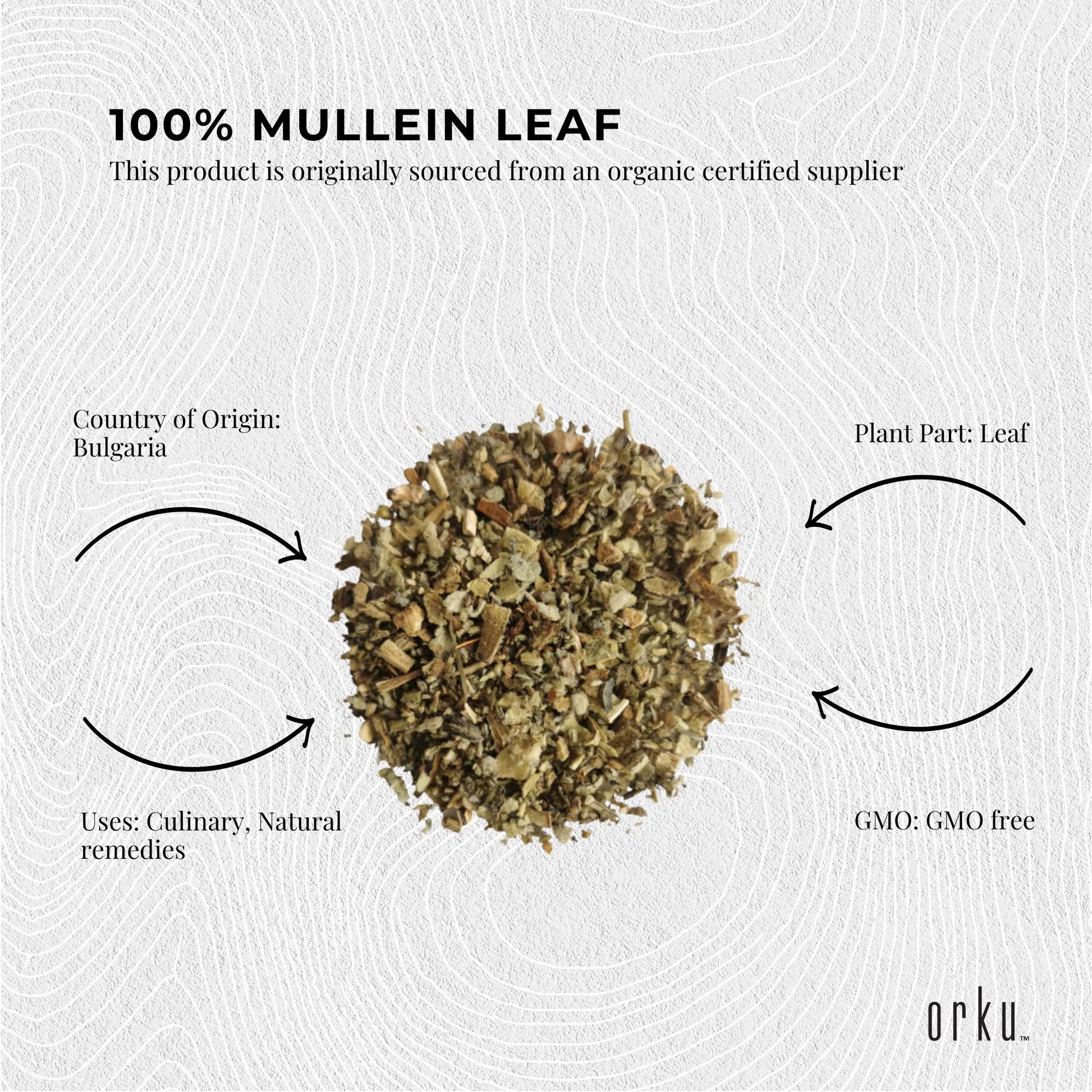 Organic Mullein Leaf - Dried Herbal Verbascum Thapsis-4
